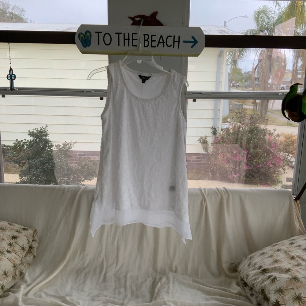 White Sleeveless Top